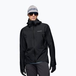 Kurtka przeciwdeszczowa męska NORRONA Falketind Gore-Tex. Czarne kurtki NORRONA, m, bez wzorów, z gore-texu, bez kaptura. Za 2,479.00 zł.