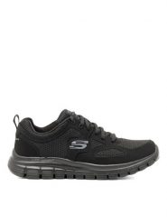 Skechers Sneakersy BURNS AGOURA 52635 BBK Czarny. Czarne buty sportowe casual Skechers, bez wzorów, z materiału, bez zapięcia. Za 249.99 zł.