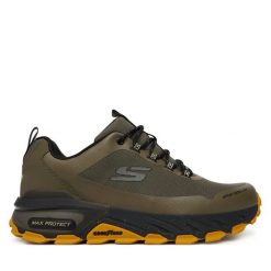 Trekkingi Skechers. Zielone trekkingi Skechers, bez wzorów, bez zapięcia. Za 479.99 zł.