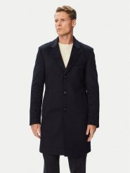 BOSS Płaszcz wełniany H-Hyde-264 50571557 Granatowy Slim Fit. Niebieskie płaszcze Boss, na zimę, m, bez wzorów, z wełny, bez kaptura. Za 2,399.00 zł.