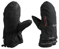 Rękawiczki narciarskie Leki Thermoshell w kolorze czarnym. Czarne rękawiczki LEKI, na zimę, bez wzorów, z elastanu. Za 211.99 zł.