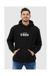 BALENCIAGA Czarna bluza męska z kapturem i logo. Czarne bluzy BALENCIAGA, m, bez wzorów, prążkowane, z kapturem. W wyprzedaży za 1,299.99 zł.