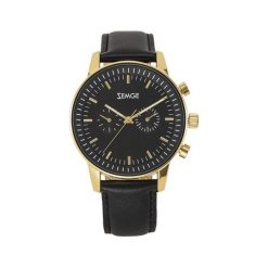 Zegarek Zemge Zegarek męski z kolekcji CLASSIC Czarny/Złoty ZC1004 uniwersalny. Czarne zegarki Zemge, złote. Za 332.10 zł.