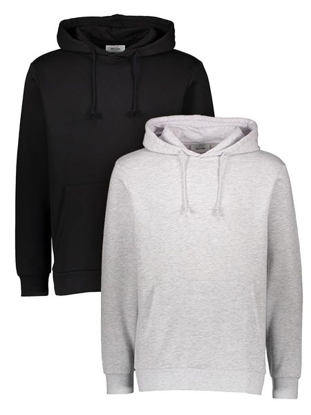 ONLY & SONS Bluzy (2 szt.) w kolorze czarnym i szarym rozmiar: XXL. Czarne bluzy Only & Sons, xxl, bez wzorów, z bawełny, z kapturem. Za 127.05 zł.