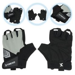 Rękawiczki na siłownie XTREXO GG1. Szare rękawiczki XTREXO, bez wzorów. Za 69.99 zł.