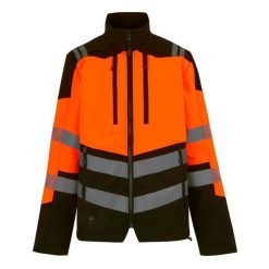 Kurtka Softshellowa Męska HiVis Trzywarstwowa. Brązowe kurtki Regatta, l, bez wzorów, z materiału, z kapturem. Za 350.99 zł.