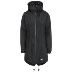 Kurtka parka 2058 wodoodporna długa z kapturem, rozmiar XXL. Czarne kurtki Trespass, xl, bez wzorów, z kapturem. Za 276.15 zł.
