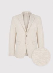 PAKO LORENTE - Beżowa dzianinowa marynarka męska. Brązowe garnitury Pako Lorente, na co dzień, m, bez wzorów, z dzianiny. Za 799.99 zł.