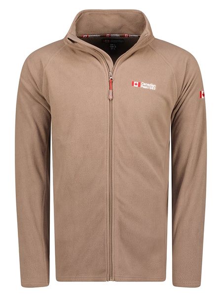 Canadian Peak Kurtka polarowa "Tugeak" w kolorze szarobrązowym rozmiar: S. Brązowe kurtki Canadian Peak, s, bez wzorów, z materiału, bez kaptura. Za 61.60 zł.
