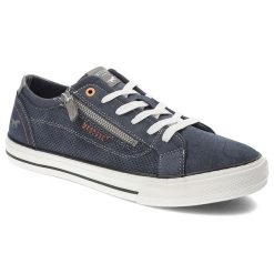 Granatowe Sneakersy Mustang Modne Obuwie Męskie. Niebieskie buty sportowe casual Mustang, bez wzorów, z materiału, bez zapięcia. Za 229.00 zł.