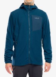 Bluza rozpinana Rab Tecton Hoody. Niebieskie bluzy z kapturem RAB, l, bez wzorów, z materiału, z kapturem. Za 417.99 zł.
