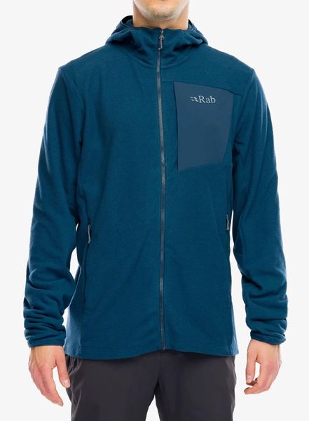 Bluza rozpinana Rab Tecton Hoody. Niebieskie bluzy z kapturem RAB, l, bez wzorów, z materiału, z kapturem. Za 417.99 zł.