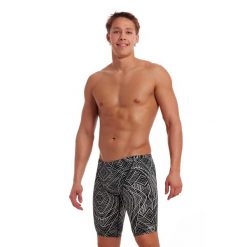 Spodenki do pływania Jammery Funky Trunks Space Signals. Czarne odzież kąpielowa Funky Trunks, m, bez wzorów, sportowe. Za 219.00 zł.