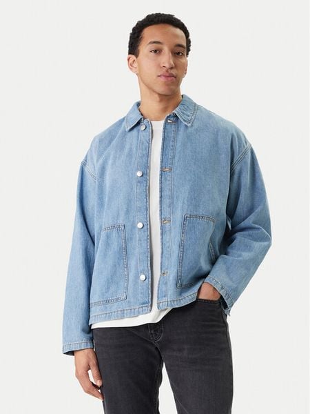 Jack & Jones Koszula jeansowa Cambridge 12293585 Niebieski Oversize. Niebieskie koszule Jack & Jones, m, bez wzorów, z bawełny, bez kołnierzyka, bez ramiączek. Za 209.99 zł.