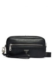 Guess Saszetka HMBEPO P6450 Czarny. Czarne saszetki i nerki Guess, z aplikacjami, ze skóry. Za 364.99 zł.