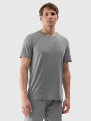 4F Koszulka sportowa w kolorze szarym rozmiar: L. Szare t-shirty sportowe 4F, bez wzorów, z materiału, bez ramiączek, outdoorowe. Za 66.31 zł.