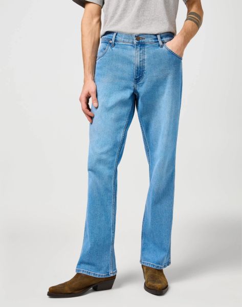 MESKIE SPODNIE WRANGLER HORIZON BOHEMIAN BLUE 112362431. Niebieskie jeansy Wrangler, l. Za 219.99 zł.