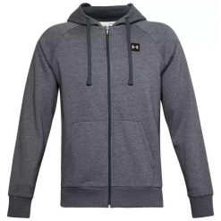Bluza sportowa męska Under Armour Rival Fleece FZ Hoodie. Szare bluzy bez kaptura Under Armour, m, bez wzorów, bez kaptura. Za 189.99 zł.