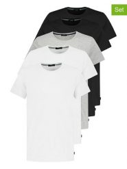 Sublevel Koszulki (5 szt.) w kolorze czarnym, białym i jasnoszarym rozmiar: S. Białe bezrękawniki Sublevel, s, bez wzorów, z bawełny, bez kołnierzyka, bez ramiączek. Za 65.69 zł.