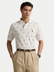 Polo Ralph Lauren Polo 710974597001 Écru Custom Slim Fit. Koszulki polo Polo Ralph Lauren, m, bez wzorów, z bawełny, bez kołnierzyka, bez ramiączek. Za 659.99 zł.
