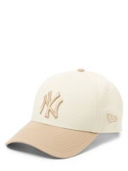 New Era czapka z daszkiem Mężczyźni Bawełna (100%) brązowy|biały, ONE SIZE. Białe czapki z daszkiem New Era, bez wzorów, z bawełny. Za 129.95 zł.