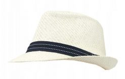Kapelusz Męski, Jasny Beżowy Trilby, Letni z Paskiem, Przewiewny -Pako Jeans. Brązowe kapelusze Pako Jeans, bez wzorów, z jeansu, klasyczne. Za 55.00 zł.