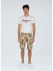 Pepe Jeans Bojówki w kolorze beżowym rozmiar: W31. Brązowe joggery i bojówki Pepe Jeans, bez wzorów, z jeansu. Za 132.67 zł.