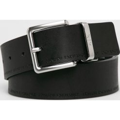 Armani Exchange - Pasek skórzany. Szare paski Armani Exchange, bez wzorów, z materiału. W wyprzedaży za 229.90 zł.