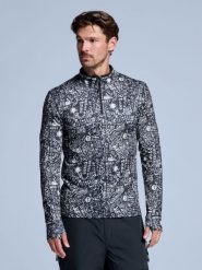Bluza narciarska - Męska - Cabin Life - Czarnym. Czarne bielizna termoaktywna POEDERBAAS, na zimę, m, bez wzorów, z elastanu, bez ramiączek, na golfa. Za 242.82 zł.