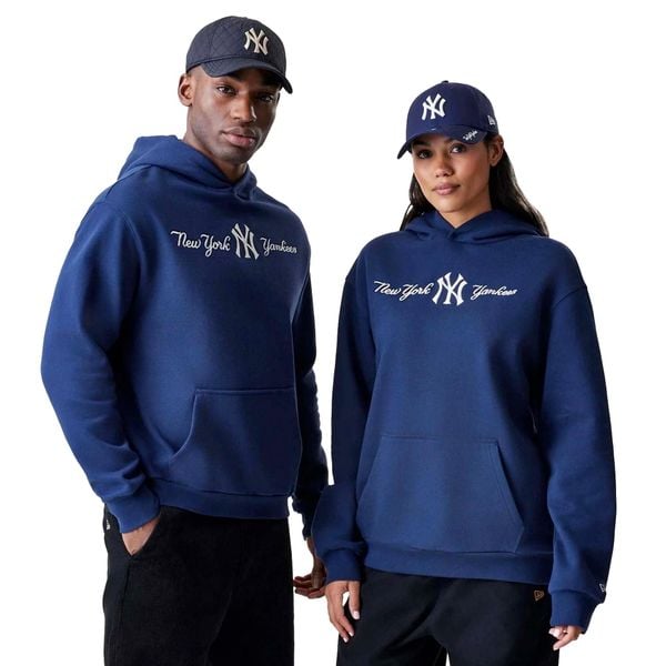 Bluza New Era Mlb Script Os Hoodie Neyyan Nsn Dorośli. Niebieskie bluzy z kapturem New Era, m, bez wzorów, z bawełny, z kapturem. Za 265.00 zł.