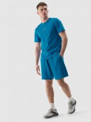 4F Spodenki dresowe męskie - niebieskie XXL. Niebieskie krótkie spodenki sportowe 4F, l, bez wzorów, z bawełny. Za 99.99 zł.