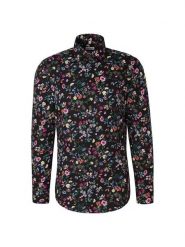 Seidensticker Koszula w kolorze czarnym ze wzorem rozmiar: 40. Czarne koszule Seidensticker, bez wzorów, z bawełny, bez kołnierzyka, bez ramiączek. Za 146.28 zł.