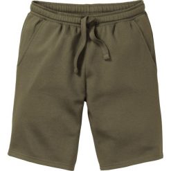 Szorty dresowe bonprix ciemnooliwkowy. Krótkie spodenki sportowe marki bonprix. Za 44.99 zł.