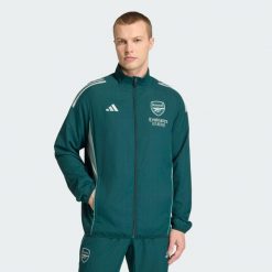Kurtka Arsenal Tiro 25 Competition Presentation. Zielone kurtki Adidas, bez wzorów, bez kaptura. Za 369.00 zł.