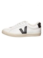 Veja Skórzane sneakersy "Esplar" w kolorze biało-czarnym rozmiar: 42. Białe buty sportowe casual Veja, bez wzorów, bez zapięcia. Za 412.88 zł.