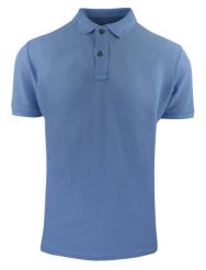 Koszulka Polo, Męska - Adriano Guinari - Kolor Niebieski. Niebieskie koszulki polo Adriano Guinari, l, bez wzorów, z bawełny, bez kołnierzyka, bez ramiączek. Za 125.00 zł.