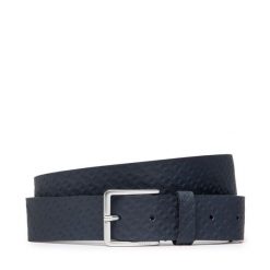 Pasek Męski BOSS. Niebieskie paski Boss, bez wzorów. Za 179.99 zł.