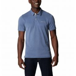 Męska Koszulka Polo Nelson Point. Niebieskie koszulki polo Columbia, m, bez wzorów, bez kołnierzyka, bez ramiączek. Za 257.99 zł.