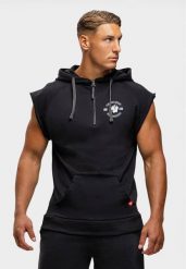 Huntley Bluza z kapturem bez rękawów - Czarny. Czarne bluzy z kapturem GORILLA WEAR, xl, bez wzorów, z bawełny, z kapturem. Za 305.00 zł.