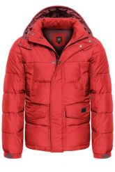 LEE PUFFER JACKET MĘSKA KURTKA ZIMOWA WARP RED L87XUMKG 112122977. Czerwone kurtki Lee, na zimę, l, bez wzorów, z materiału, z kapturem. Za 359.98 zł.