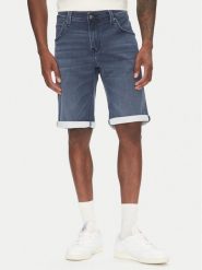 Mustang Szorty jeansowe Chicago Z 1016351 Niebieski Slim Fit. Niebieskie szorty Mustang, m, bez wzorów, z jeansu. Za 229.99 zł.