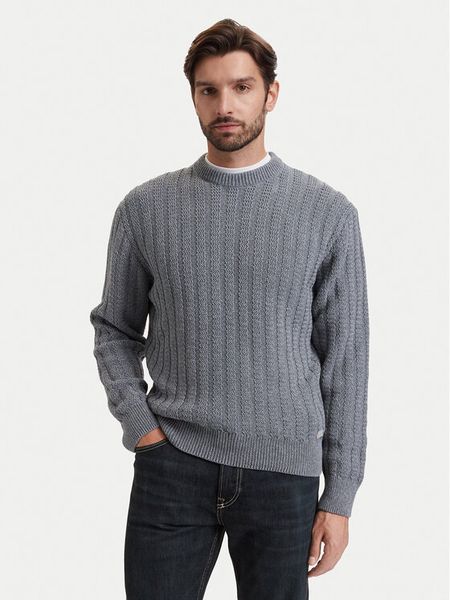 BOSS Sweter Arakingo 50565119 Szary Relaxed Fit. Szare swetry rozpinane Boss, m, bez wzorów, z bawełny, bez kołnierzyka, bez ramiączek. Za 799.99 zł.