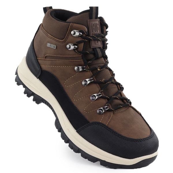 Trapery męskie nieocieplane brązowe Big Star SS174049. Brązowe trapery BIG STAR, ze skóry ekologicznej, bez zapięcia. Za 139.99 zł.