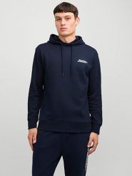 Jack & Jones Bluza w kolorze granatowym rozmiar: M. Niebieskie bluzy Jack & Jones, m, bez wzorów, z kapturem. Za 79.21 zł.