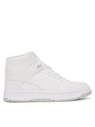 Puma Sneakersy Rebound Slam Mid 407168 05 Biały. Białe buty sportowe casual Puma, bez wzorów, ze skóry, bez zapięcia. Za 279.99 zł.