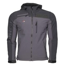 Kurtka wędkarska Taimen Arigiin softshell - Ciemnoszara. Szare kurtki TAIMEN, m, bez wzorów, z softshellu, bez kaptura. Za 399.00 zł.