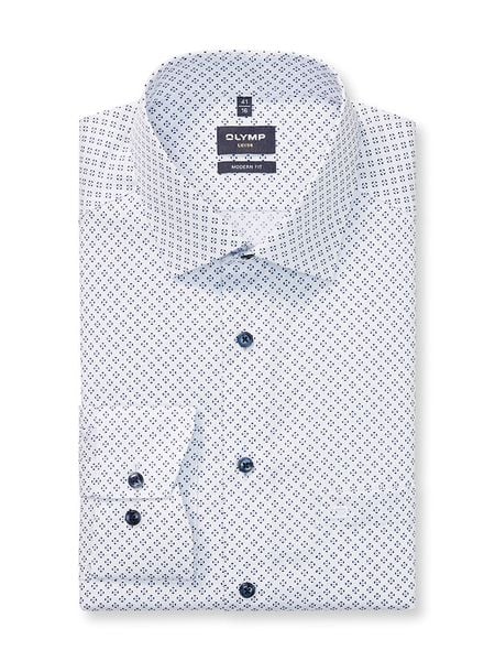 OLYMP Koszula "Luxor" - Modern fit - w kolorze biało-niebieskim rozmiar: 39. Białe koszule Olymp, bez wzorów, z bawełny, bez kołnierzyka, bez ramiączek. Za 122.38 zł.