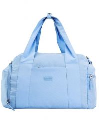 Torba sportowa WINGS SOLENNE z kieszenią na buty i pasem na walizkę BLUE. Niebieskie torby na ramię Wings, bez wzorów, z materiału, na ramię, bez dodatków. Za 129.90 zł.