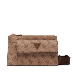 Saszetka Guess. Brązowe saszetki i nerki Guess, z aplikacjami, małe, bez dodatków. Za 284.99 zł.
