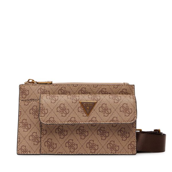 Saszetka Guess. Brązowe saszetki i nerki Guess, z aplikacjami, małe, bez dodatków. Za 284.99 zł.